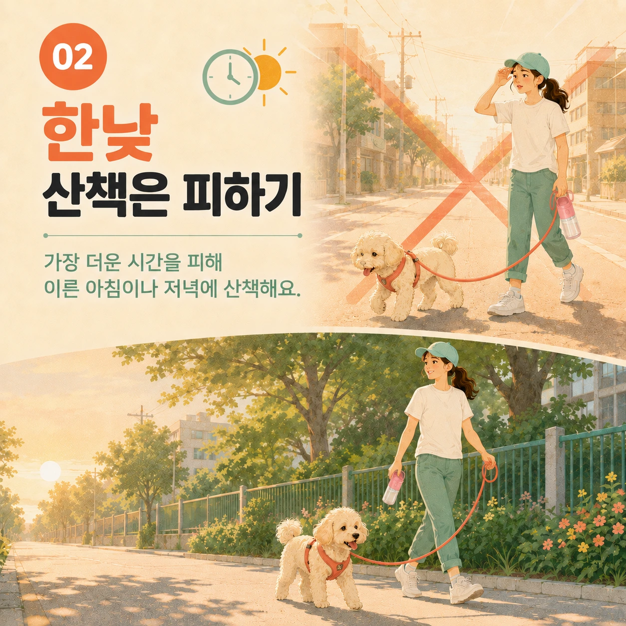 한낮 산책은 피하기