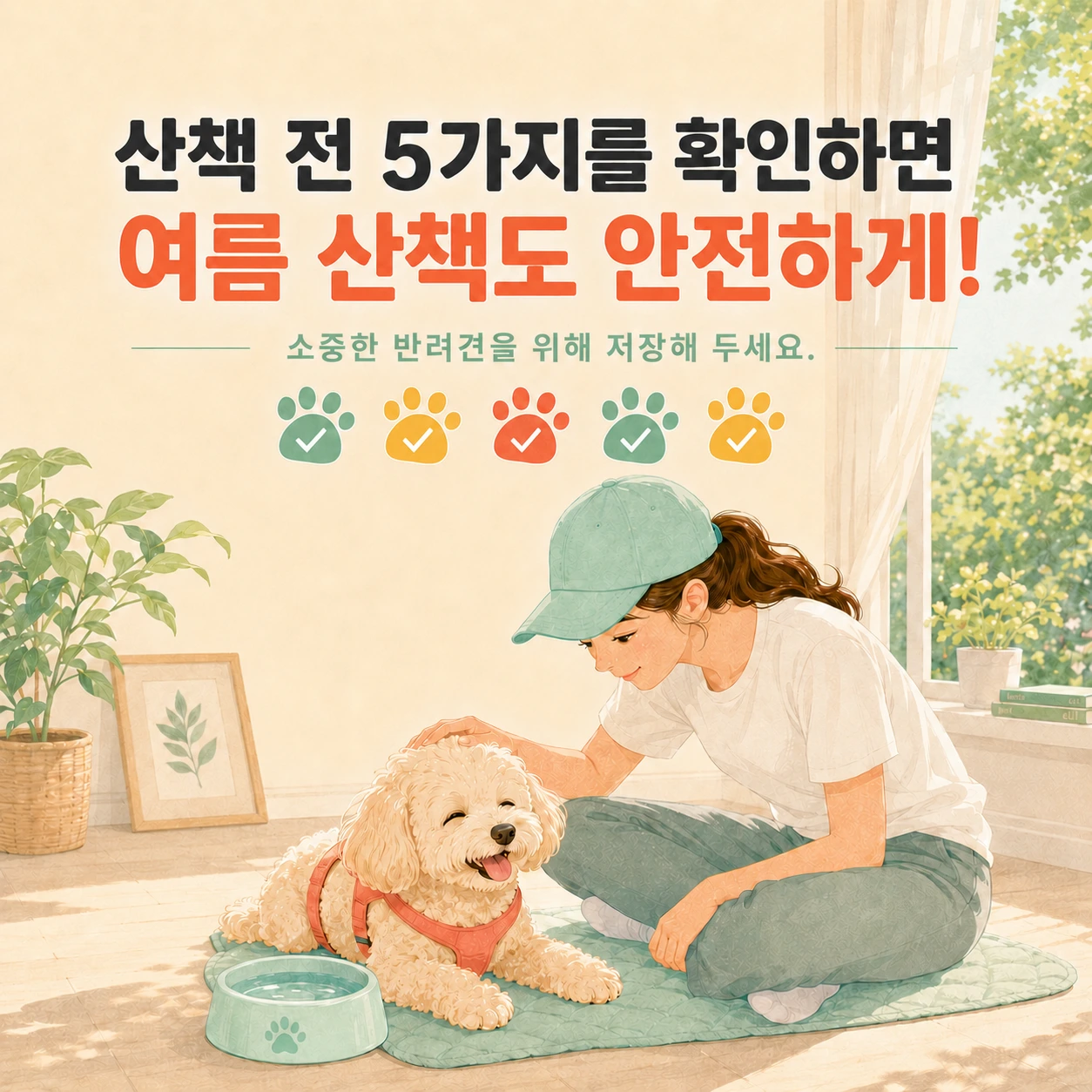 여름 산책 안전 체크리스트 저장 안내